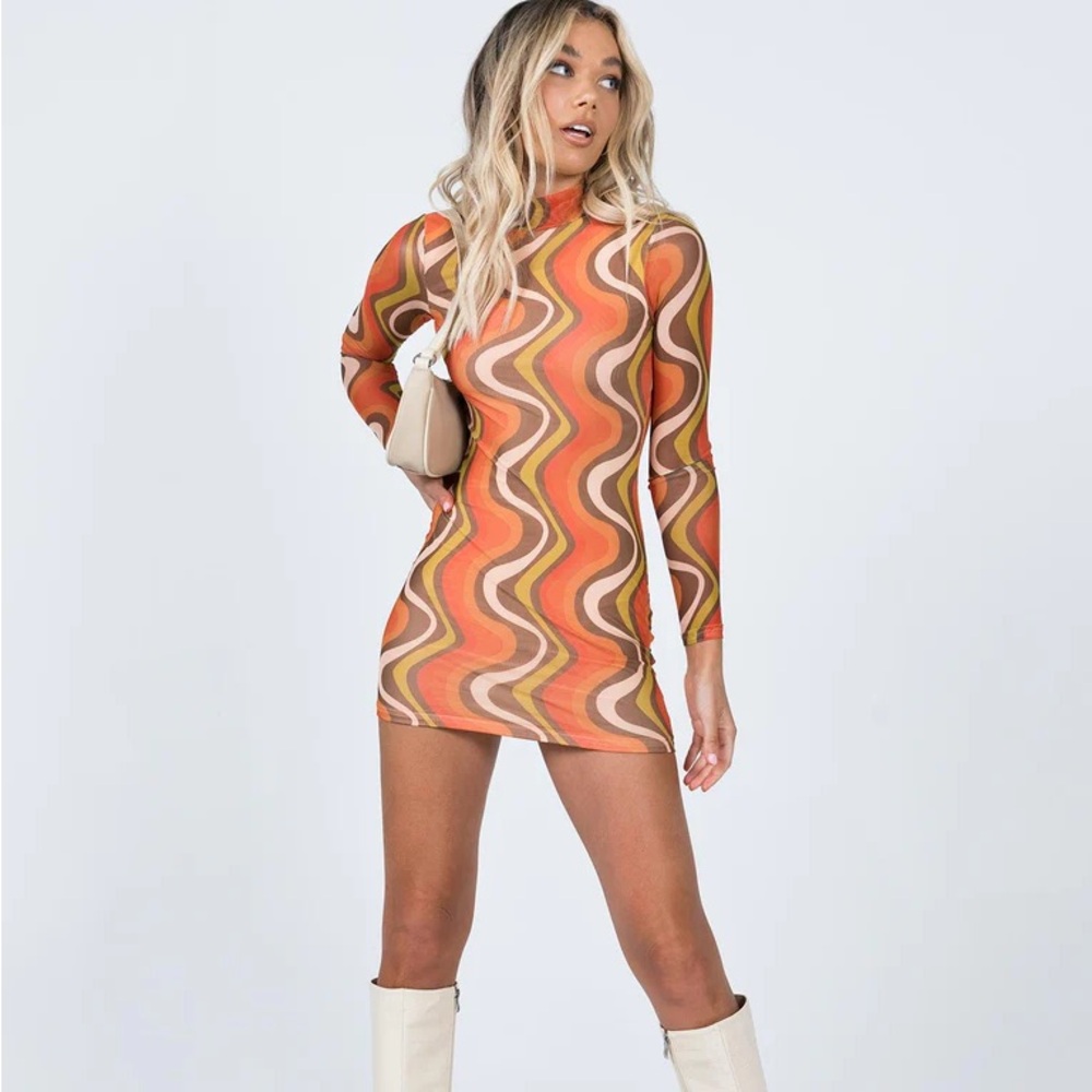 Orion Long Sleeve Mini Dress D02